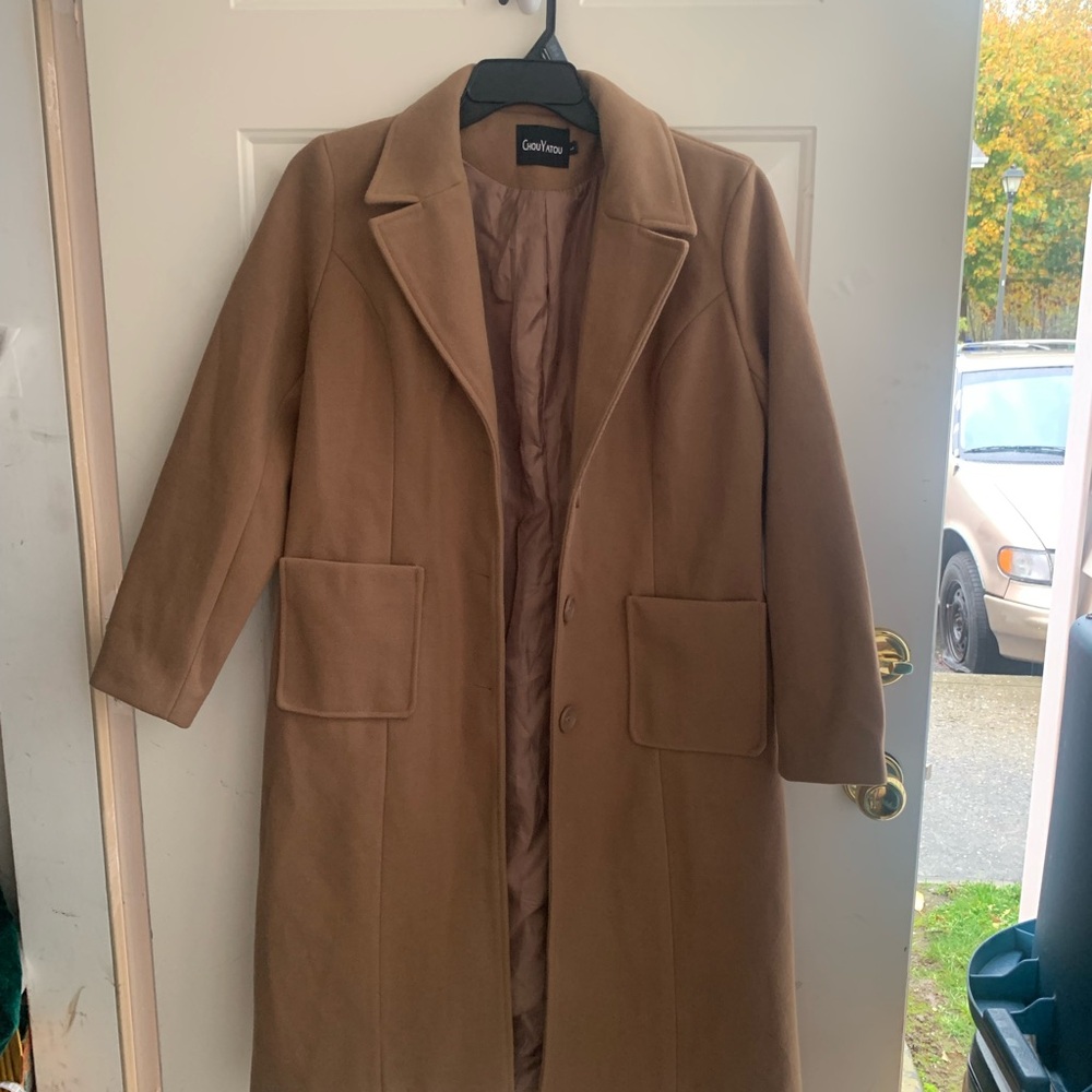 Classic Camel Trench Coat - image 1
